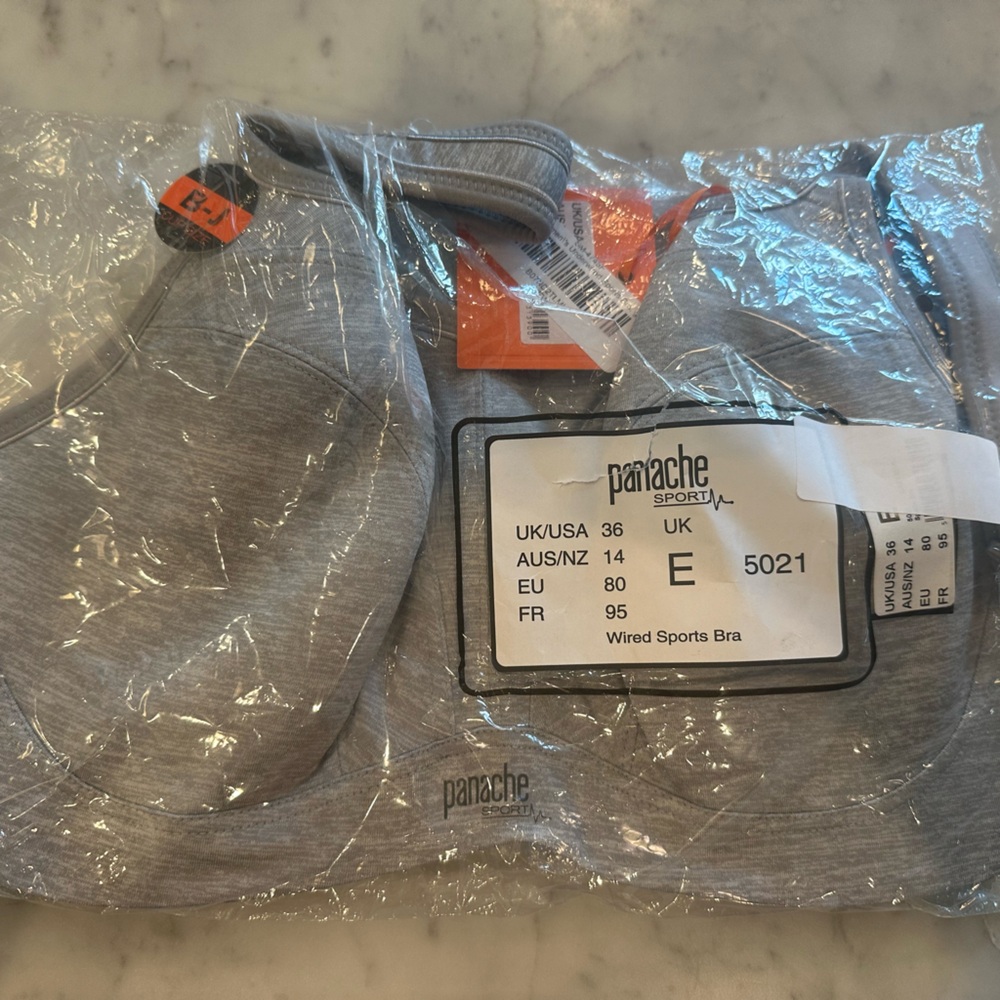 Panache Power High Impact Grey Underwire Sports Bra NWT BRAND NEW